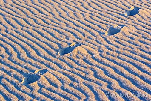 White Sands_32046.jpg - Sunset Footprints photographed at the White Sands National Monument near Alamogordo, New Mexico, USA.